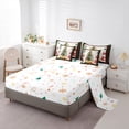 thumbnail image 5 of Manfei Chic Christmas Tree 7-Piece Twin Bedding Sets,Red Xmas Stocking Bedding Comforter Set,Old Barn Door Sheet Sets For Teens,Breathable Home Decor Reversible, 5 of 8