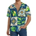 thumbnail image 3 of Wukai Lemon and Leaves Men's Casual Short-Sleeve Button Down Shirt - Lightweight Summer Dress Shirt for Daily Wear-XX-Large, 3 of 7