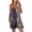 Dark Gray, variant on Womens Hawaiian Jumpsuit Romper Womens Short Jumpsuit 2023 Casual Short Rompers for Women Summer Loose Spaghetti Strap Shorts Stretchy Jumpsuits with Pockets