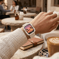 thumbnail image 2 of Compatible for Apple Watch Series 11 10 Band 46mm 42mm 40mm  with Bumper, Bling Glitter Women Silicone Soft Comfortable Strap for iWatch Band 46mm 44mm 42mm 40mm 38mm, 2 of 4