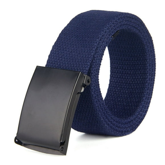 Belt Men Women Fashion Waist Belt Narrow Stretch Dress Belt Pants Belt Buckle Canvas Waistband Belt