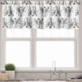 thumbnail image 3 of Ambesonne Lobster Valance & Curtain, Monochrome Sea Creature, 55"x30", Black and White, 3 of 7
