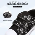 thumbnail image 3 of EUXTERPA Girls Star Shoes Toddler Casual Walking Sneakers with Hook and Loop Little Kid Size 13, 3 of 6
