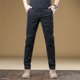 thumbnail image 4 of Pantalones casuales de sastrería para hombre, pantalones holgados de negocios para hombre, pantalones de oficina holgados de algodón, rectos, ajustados, largos, clásicos, ropa de calle, 4 of 5