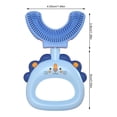 thumbnail image 3 of Children U-Shaped Toothbrushes 360 Degrees Teeth Cleaning Tool Soft Silicone Plastic Protection Brushes Presents Supplies Blue Type 2, 3 of 9