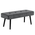 thumbnail image 4 of Kithkasa Modern Entryway Bench,Corduroy Seat for End of Bed,Gray, 4 of 8