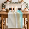 thumbnail image 2 of Table Runner 60 Inches Long for Kitchen Dining, Teal Ombre Ocean Dresser Scarf Farmhouse, Dining Table Decorations for Wedding/Parties, Summer Beach Coastal Waves Gradient 13 x 60 In, 2 of 8