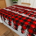 thumbnail image 2 of Nanqianyi Merry Christmas Tablecloth 60x120 Inches for Rectangle Tables, Red Plaid Christmas Decor Snowman Xmas Tree Table Cloth for Kitchen Decoration, 2 of 11