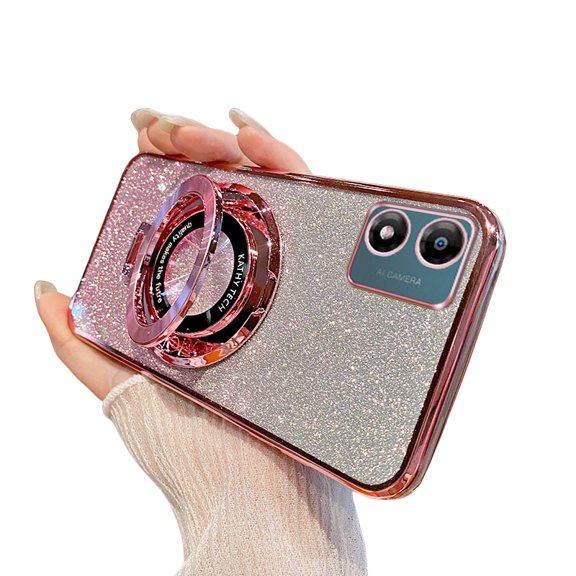 Case Compatible with Motorola MOTO E13 Phone Case Soften TPU Gradient Hard Case Magnetic with Stand Drop Protection Women Durable Shockproof Phone Cover for Motorola MOTO E13 Cover