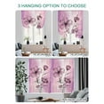 thumbnail image 4 of Pink Floral Tie Up Curtains for Windows 45 Inch Length Balloon Curtains Kitchen Adjustable Balloon Window Shade Vintage Botanical Gradient Pastel Painting Tie Up Bathroom Curtain Window 52"x45", 4 of 6