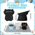 thumbnail image 2 of shuaien 3 Pack Elevated Cat Bowls with Non-Slip Pad, Anti-Vomiting Cat Dishes, Whisker Friendly Pet Bowls for Indoor Cats and Small Dogs, 15 Degree Angle Cat Food Bowl, 3 Colors, 2 of 8