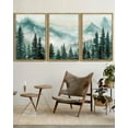 thumbnail image 5 of SHENIFY Large 24x36in3pcs Natural Framed Fog Pine Green Tree Forest Canvas Wall Art Nordic Nature Modern Artwork Prints Decor, 5 of 5