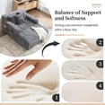 thumbnail image 7 of Chaise Lounge Chair Indoor, Oversized Boneless Sleeper Sofa Bed with 3 Pillows and Storage Pockets,Comfy Chenille Cloud Couch,Modern Deep Seat Reading Chair for Living Room, 7 of 7
