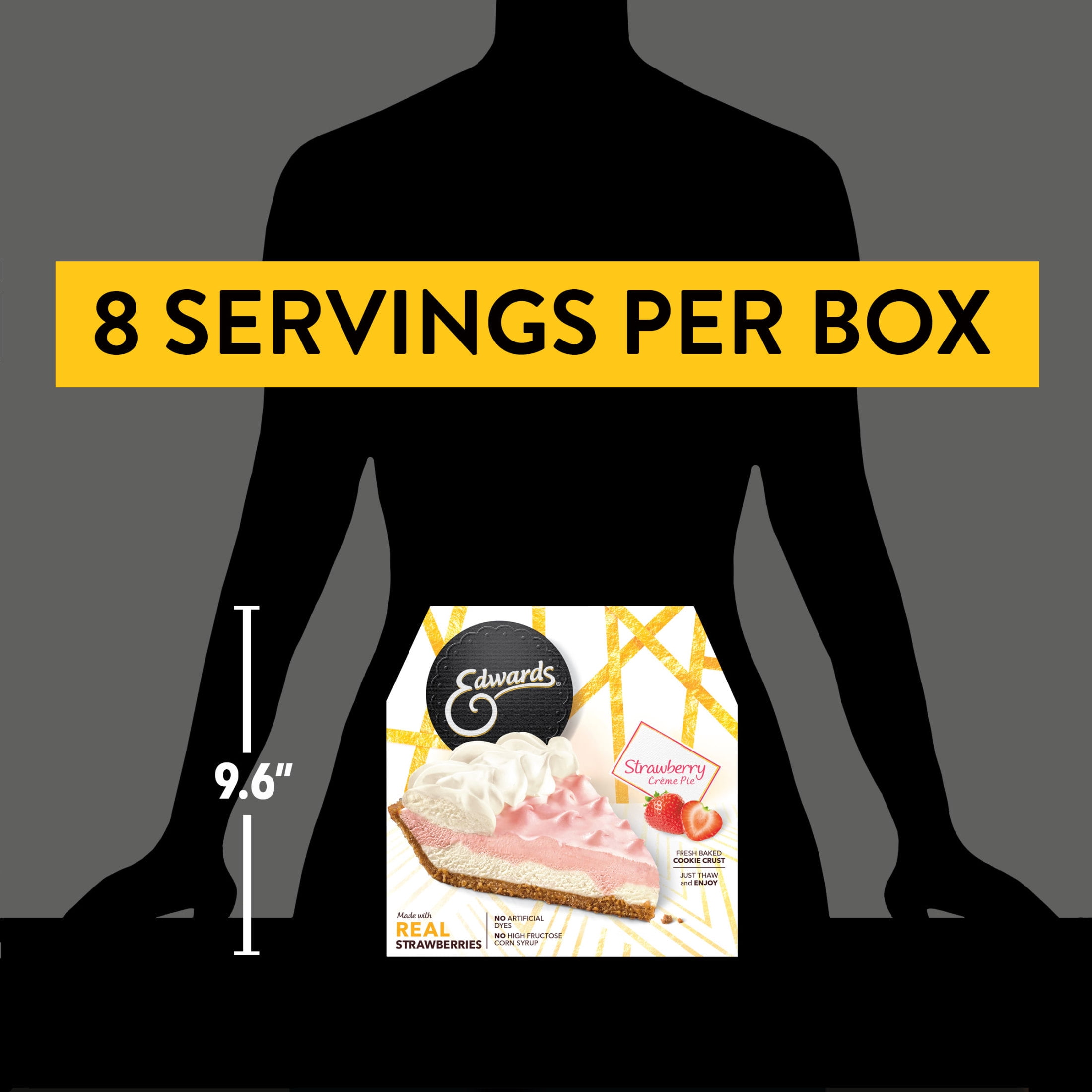 Edwards Premium Desserts Frozen Strawberry Crème Pie, 25.01 oz
