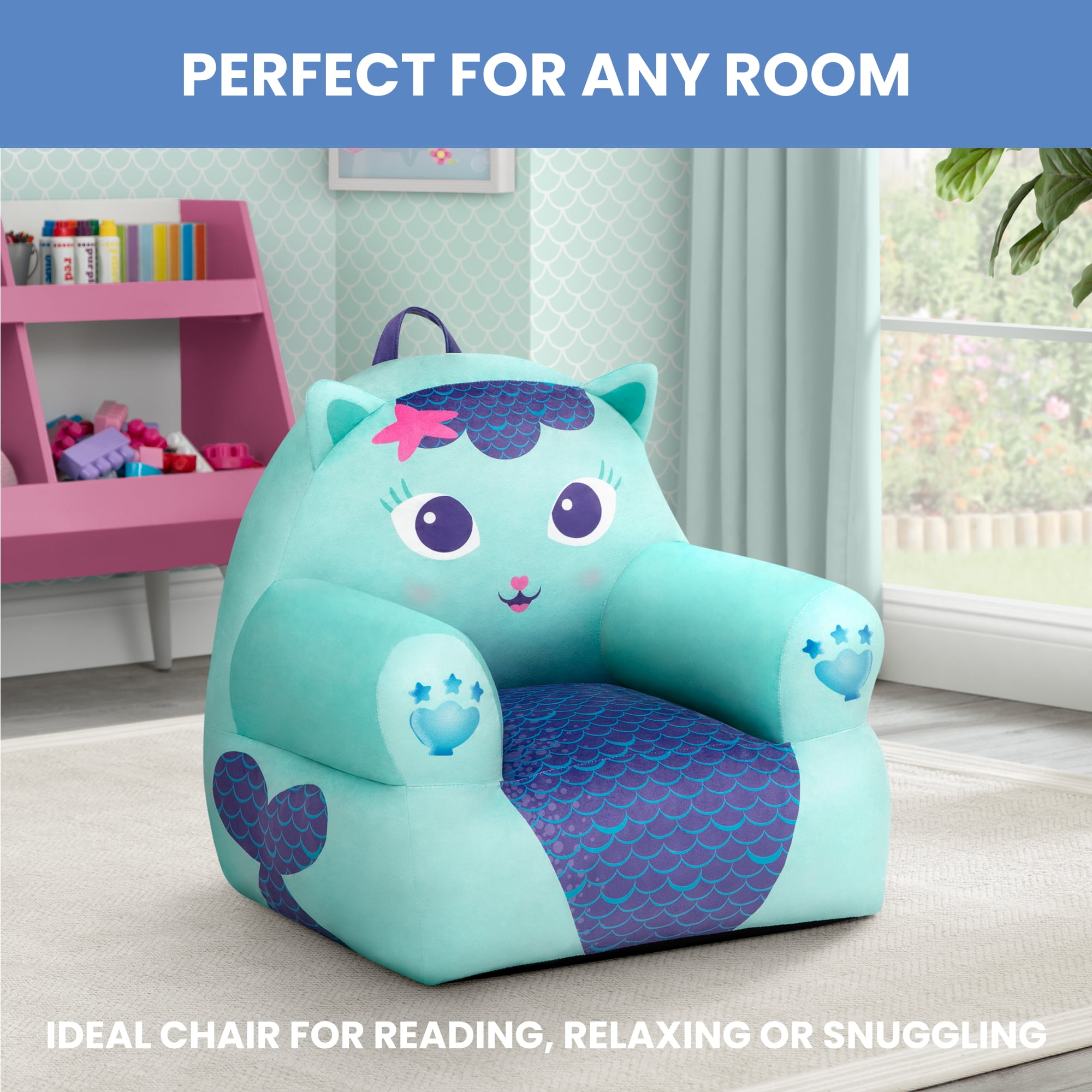 Gabby's Dollhouse Cozee Buddy Chair by Delta Children, Blue