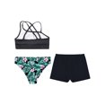 thumbnail image 4 of HULIJA Girls 3 Piece Swimsuits Bathing Suit Sports Crop Top Briefs Swim Trunks Outfits Swimwear Lily 10, 4 of 7