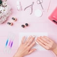 thumbnail image 6 of Glass Cuticle Pusher Set Cuticle Remover Glass Nail File Dual Ended Manicure Pedicure Tools for Nails and Cuticles CareBlue + Pink + Purple, 6 of 6