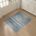 thumbnail image 3 of ODIKA 3'x5' Washable Throw Rug Boho Striped Abstract Rows Vintage Southwestern Geometric Bands for Entryway, Kitchen, Mudroom, Stain Resistant, Low Profile, Non-Slip, 3 of 7