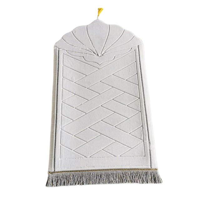 ziyahi Portable Soft Muslim Carpet Area Rugs Eid Wedding Birthday Present White