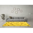 thumbnail image 3 of Ahgly Company Indoor Square Solid Yellow Modern Area Rugs, 3' Square, 3 of 4