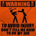 thumbnail image 2 of Warning To Avoid Injury Funny Cartoon Womens Slim Fit Graphic Tee Brisco Brands M, 2 of 5