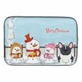 thumbnail image 4 of Merry Christmas Carolers French Bulldog Brindle Dish Drying Mat, 4 of 6