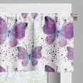 thumbnail image 3 of Ambesonne Butterfly Valance Pack of 2, Modern Poly Effect, 54"X12", Purple Pale Blue White, 3 of 5