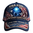 thumbnail image 5 of BSJJY 250th Anniversary Hat A Gift Suitable For Men Fashion Hat Adjustable Baseball Cap Embroidered Patch Casual Dad Hat Summer Outdoor Travel Beach Sports Activities Accessory for Him (A), 5 of 5