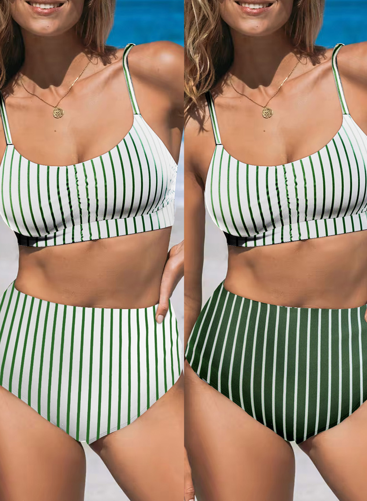 Eytino Women's High-Waisted Color-Block Bikini Set photo 5
