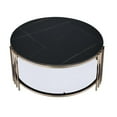 thumbnail image 5 of ACME Abisha Metal/Glass Coffee Table with Stone Top in Black/Champagne Gold, 5 of 5