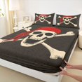 thumbnail image 3 of Homewish Abstract Skull 4pcs Bed Sheets for Boys Girls,Gothic Style King Sheets,Retro Vintage Super Cozy Sheet Set,Super Cozy Room Decor, 3 of 7