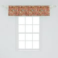 thumbnail image 2 of Ambesonne Feathers Window Valance, Retro Stripes Doodle Work, 54" X 12", Dark Salmon Multicolor, 2 of 3