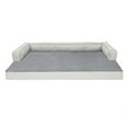 thumbnail image 3 of FurHaven Pet Products Plush & Decor Check Comfy Couch Orthopedic Pet Bed for Dogs & Cats - Gray, Jumbo Plus, 3 of 15