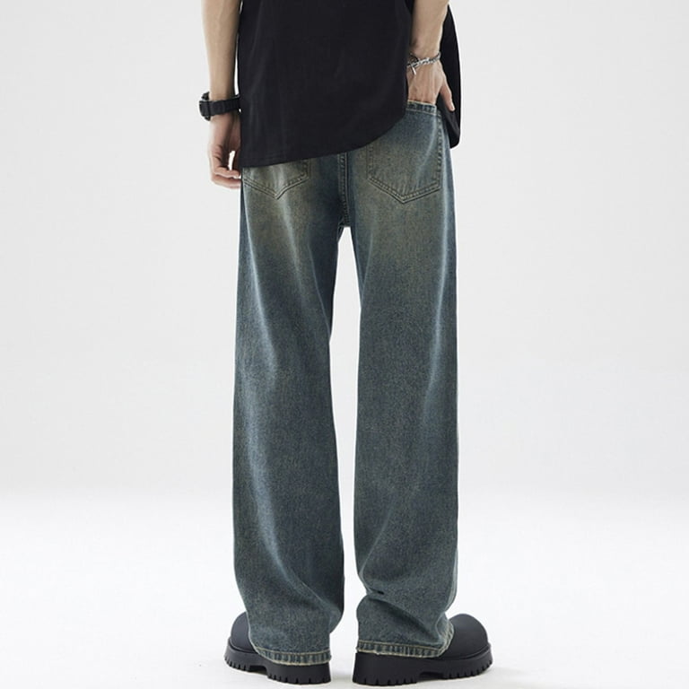 Men's Vintage Y2k 2000s Style Tide Jeans Washed Street Men's Vintage Y2k 2000s Style Tide Jeans Washed Street