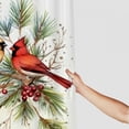 thumbnail image 3 of Fenyluxe Birds Branch Berries Print Shower Curtain, Chic Modern Bathroom Decor, Polyester Fiber Bathroom Curtain with Hooks 69x72, 3 of 7