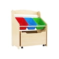 thumbnail image 1 of Humble Crew 3-in-1 Toddler-Size Storage Organizer with Rolling Toy Box, Plastic Bins, Finish/Primary, Natural Finish & Primary, 1 of 4
