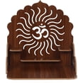 thumbnail image 3 of CAPIO ART Religious Wooden Wall Mounted Hanging Puja Temple Wood God Stand for Pooja Room Puja Mandir for Home Wall Office &Shop (Brown, Medium), 3 of 6