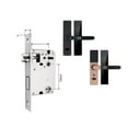 thumbnail image 2 of Door Lock, Security Biometric Fingerprint Smart Door Handle Tuya Electronic Intelligente Card Key Wood Door Lock for Home ,Easy to Install, 2 of 7