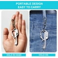 thumbnail image 4 of Key Multitool 24- in-1 Key Shaped Pocket Tool | EDC Keychain Multi tool for Bottle Opener,Drill Drive, Screwdriver, File,Wrench, Ruler, Stripping,Father's Day Gift Best Gifts for Men(Sliver01), 4 of 5