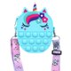 thumbnail image 1 of Juguete Sensorial De Burbujas De Empuje, Bolso De Hombro De Unicornio, Monedero, Juguetes Para Aliviar El Estrés, Juguete De Descompresión De Silicona Para Niños Y Adultos Cateissary AP006551-01, 1 of 6