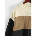 thumbnail image 4 of ZAFUL Colorblock Chunky Knit Drop Shoulder Sweater S, 4 of 5