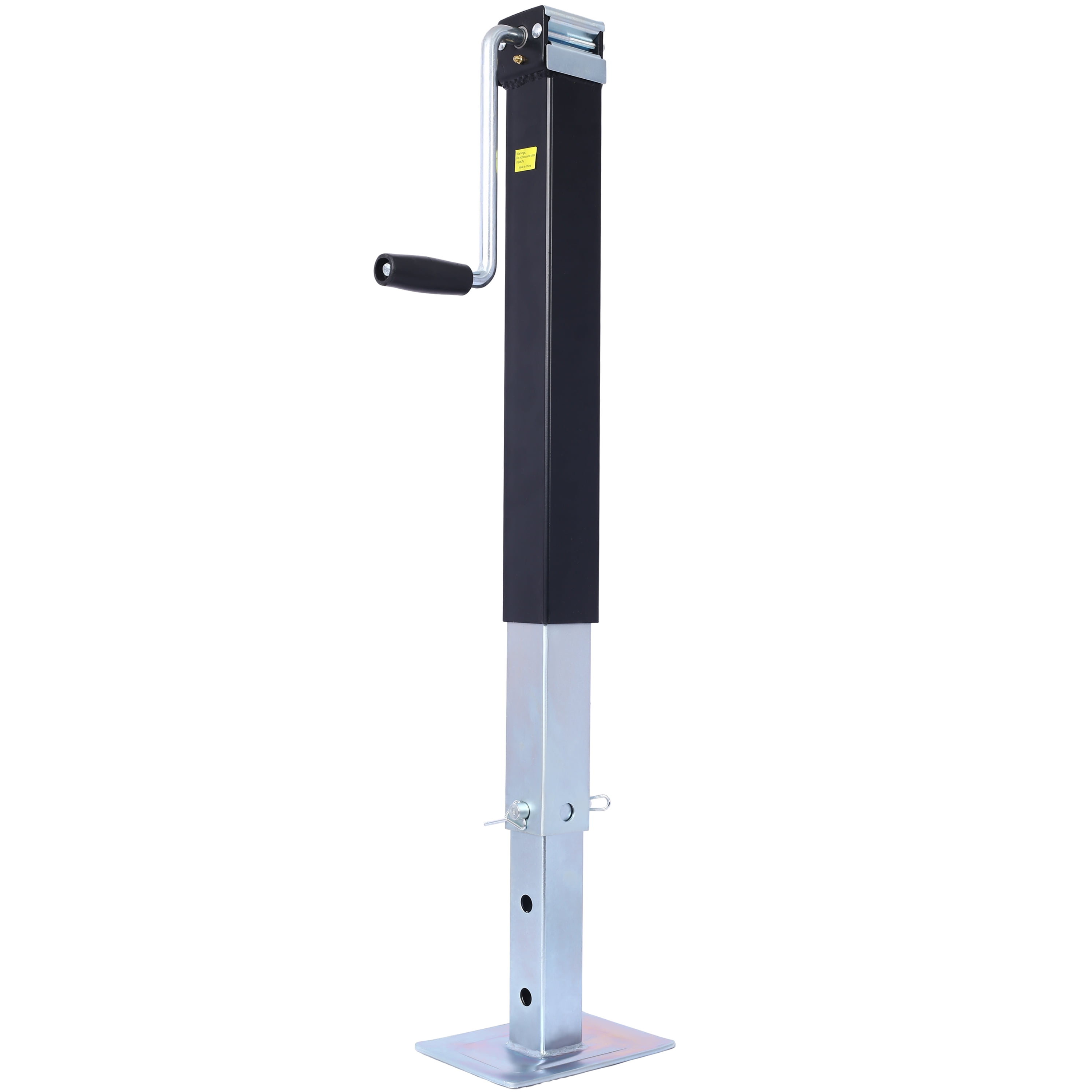 Steel Construction Black Powder Coated 8000 lbs Capacity Square Jack for Trailers & RVs Rust Resistant