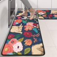 thumbnail image 2 of Kitchen Rugs Sets Of 2,French Bulldog Dog and Pioneer Flower Anti Fatigue Kitchen Mat Rugs Non Slip Washable,Decorative Kitchen Floor Mats for Kitchen,Sink,Laundry,17"x47"+17"x47", 2 of 5
