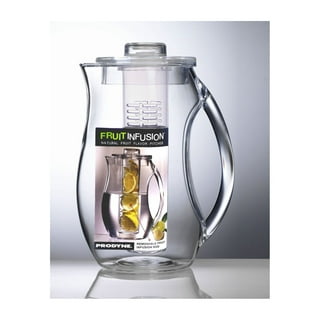 Fruit And Tea Infusion Water Pitcher - Ice Ball Maker - Infused Water  Recipe eBook - Includes Shatterproof Jug, Fruit Infuser and Tea Infuser -  Peach