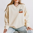 thumbnail image 5 of Embroidered Pumpkin Bow - Women's Lightweight Garment Dyed Sweatshirt, 5 of 13