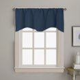 thumbnail image 4 of Navy Blue Blackout Drapes and Valances Short Curtains (52×18In) G,1Pc Curtain,Door Curtain Kitchen Shading Window Curtain Solid Color Pocket Fan Shaped Curtain Short Curtain 52 X 18 Inches, 4 of 9