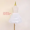 thumbnail image 2 of Girls 2 hoops petticoat full slip flower girl crinoline skirt kids flower girl underskirt, 2 of 5