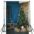 thumbnail image 2 of SAYFUT 5x7ft Christmas Backdrop Indoor Christmas Tree and Ladder Backdrops Wood Floor with Christmas Gifts Photography Background for Xmas Party Decoration Studio Props, 2 of 3