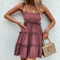 thumbnail image 2 of TSADFHJI Jupe Noire Femme Élégante Robe Midi Moulante Sans Manches Couleur Unie Tube Top Robe de Soirée avec Design Sans Bretelles TG Rouge, 2 of 9