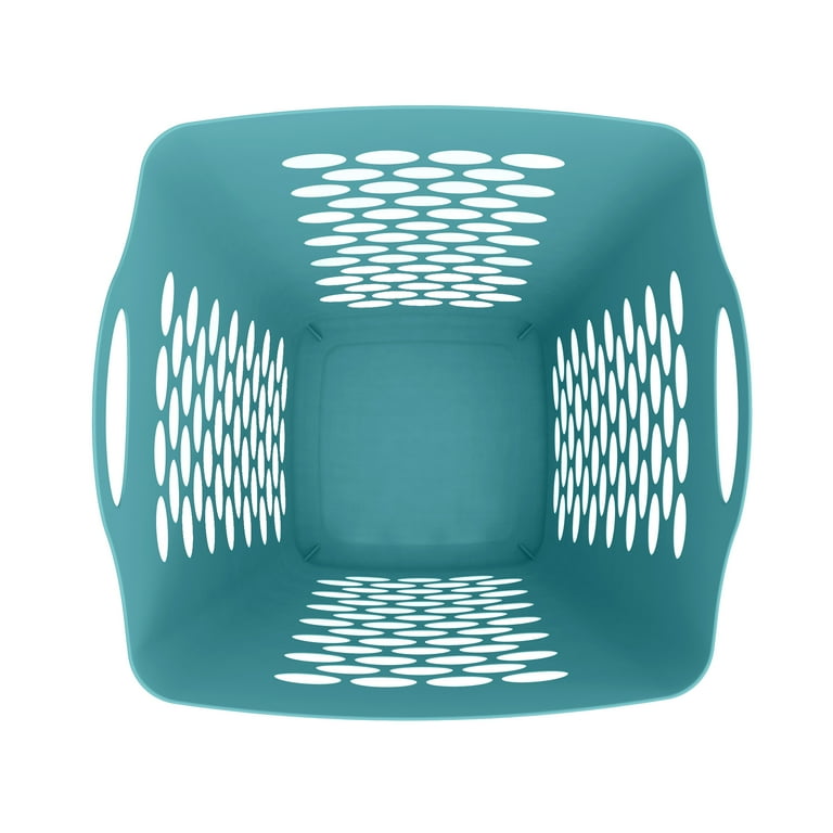 Mainstays 2-Bushel Flexible Laundry Hamper, Teal photo 8